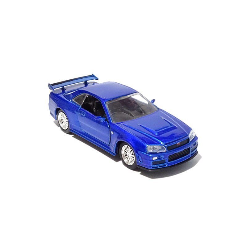 Diecast 1/32 GTR R34 Skyline Alloy Car Model Muscle Replica Model Car Simulation Classic for Collection Decoration