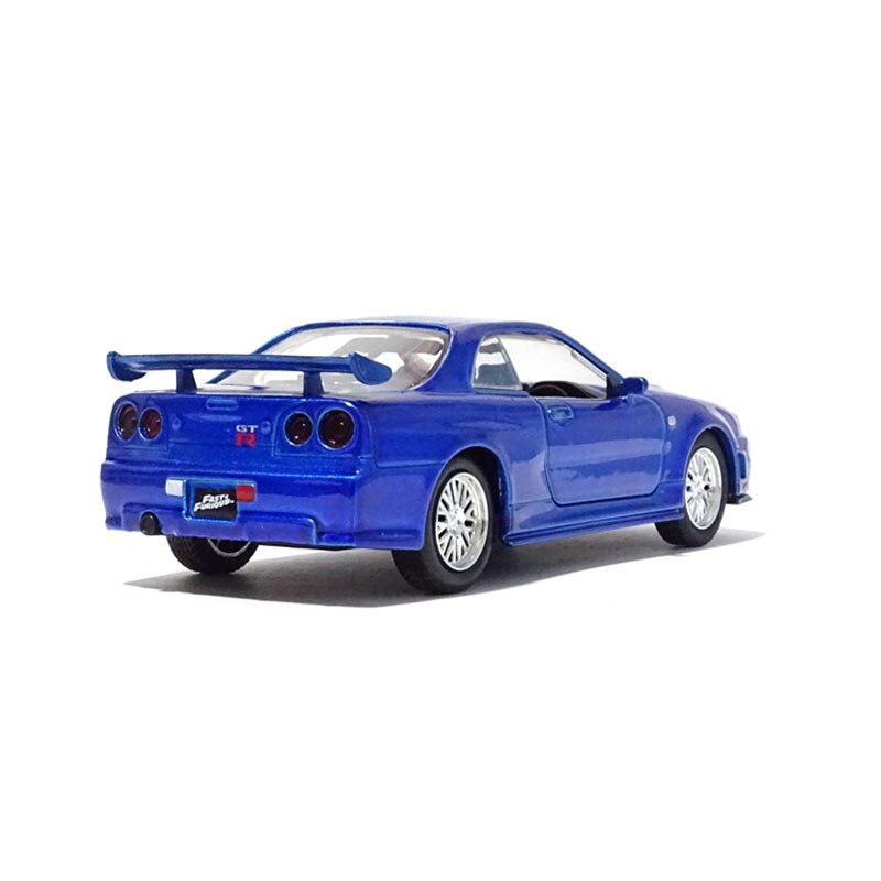 Diecast 1/32 GTR R34 Skyline Alloy Car Model Muscle Replica Model Car Simulation Classic for Collection Decoration