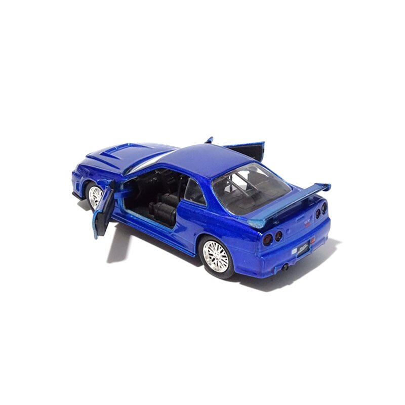 Diecast 1/32 GTR R34 Skyline Alloy Car Model Muscle Replica Model Car Simulation Classic for Collection Decoration