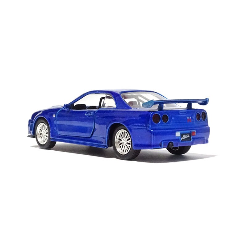 Diecast 1/32 GTR R34 Skyline Alloy Car Model Muscle Replica Model Car Simulation Classic for Collection Decoration
