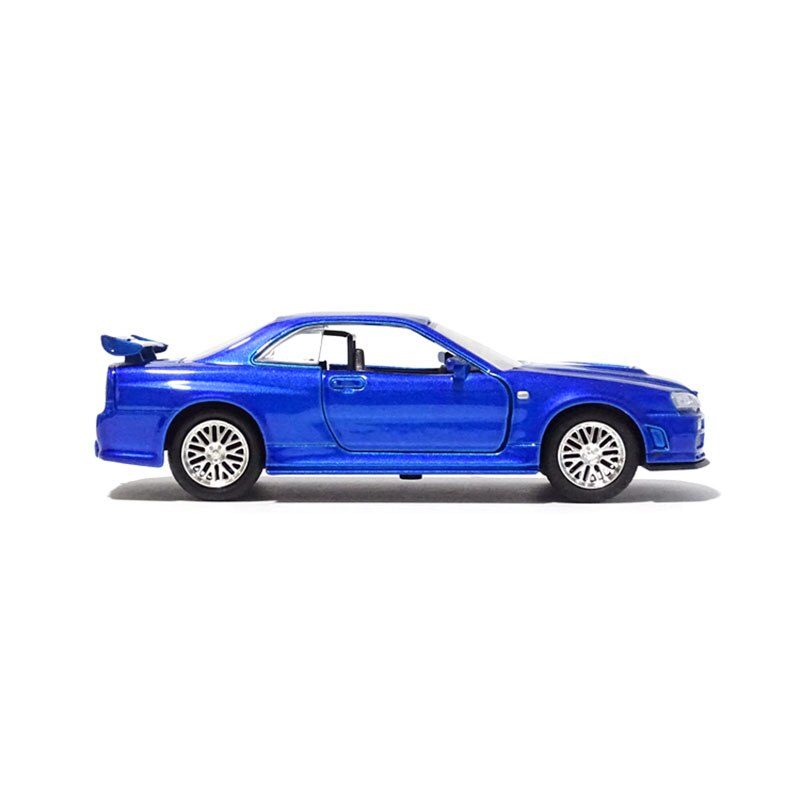 Diecast 1/32 GTR R34 Skyline Alloy Car Model Muscle Replica Model Car Simulation Classic for Collection Decoration