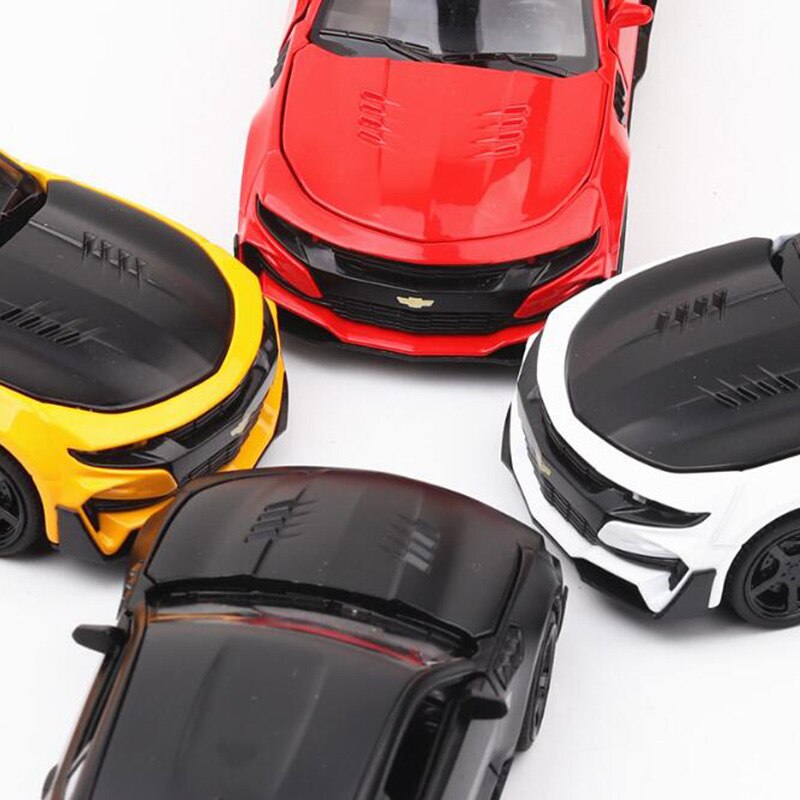 16CM 1:32 Scale 5 Colors Metal Alloy Chevrolets Camaro Racing Car Pull Back Diecast Vehicles Model Toys For Children Kids