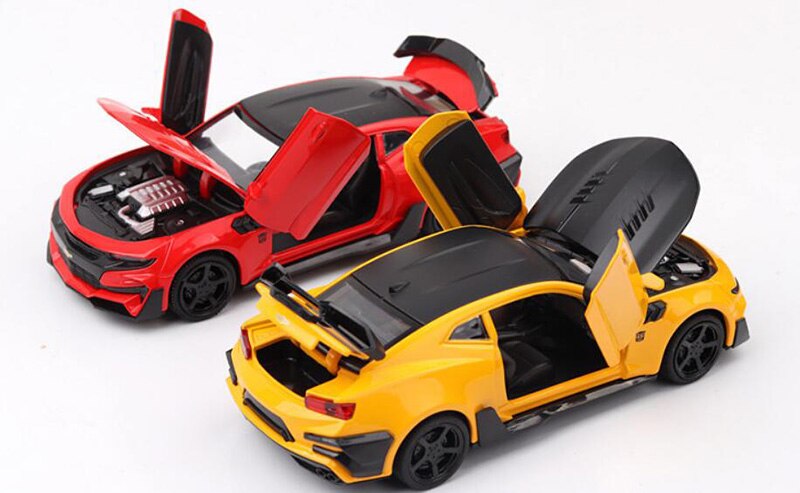 16CM 1:32 Scale 5 Colors Metal Alloy Chevrolets Camaro Racing Car Pull Back Diecast Vehicles Model Toys For Children Kids