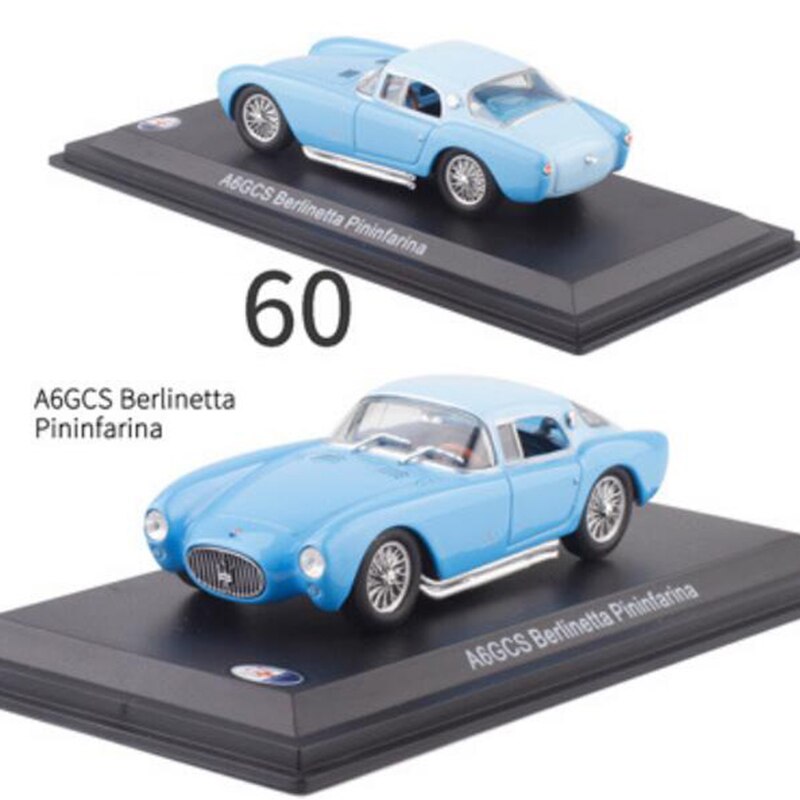 1:43 Scale Metal Alloy Classic Maseratis Racing Rally Car Model Diecast Vehicles Toys Collection Display with Transparent cover