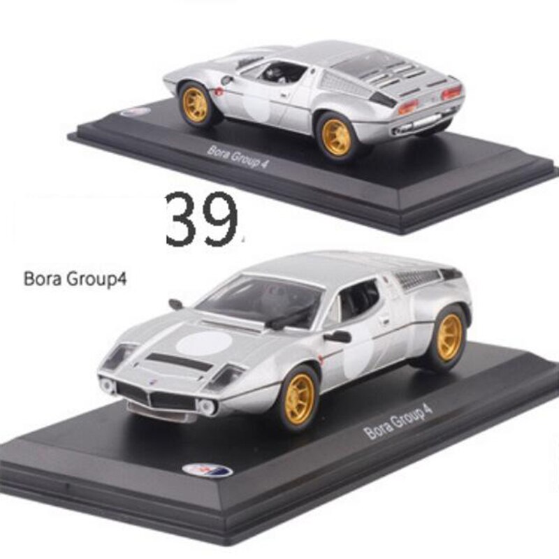 1:43 Scale Metal Alloy Classic Maseratis Racing Rally Car Model Diecast Vehicles Toys Collection Display with Transparent cover