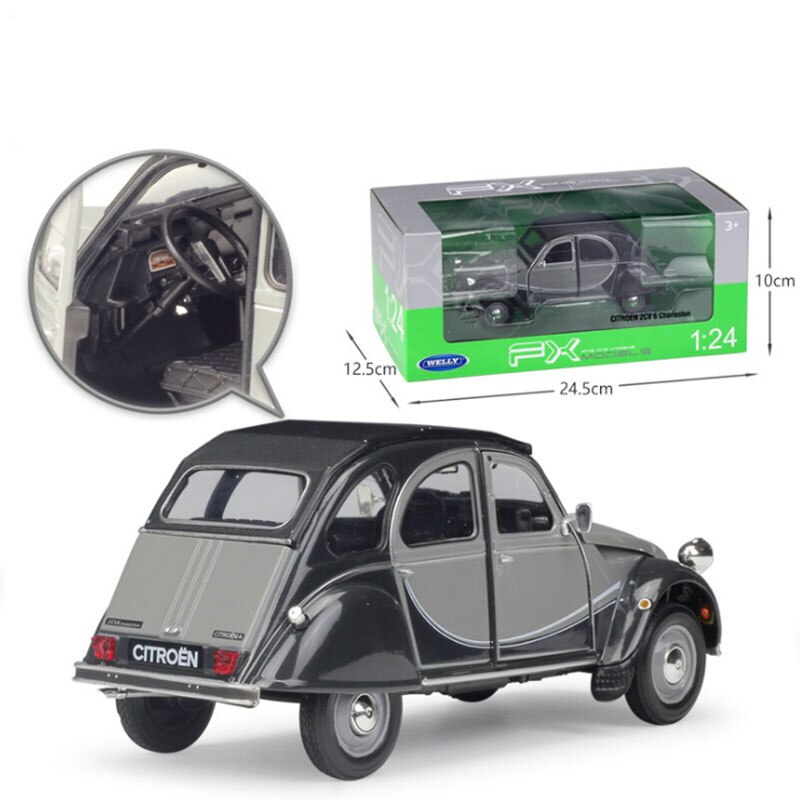 1:24 Scale Metal Alloy Classic Car Diecast Model for CITROEN 2CV 6 Charleston Toy Collection Toy for Kids 1:24 Scale Metal Alloy Classic Car Diecast Model for CITROEN 2CV 6 Charleston Toy Collection Toy for Kids