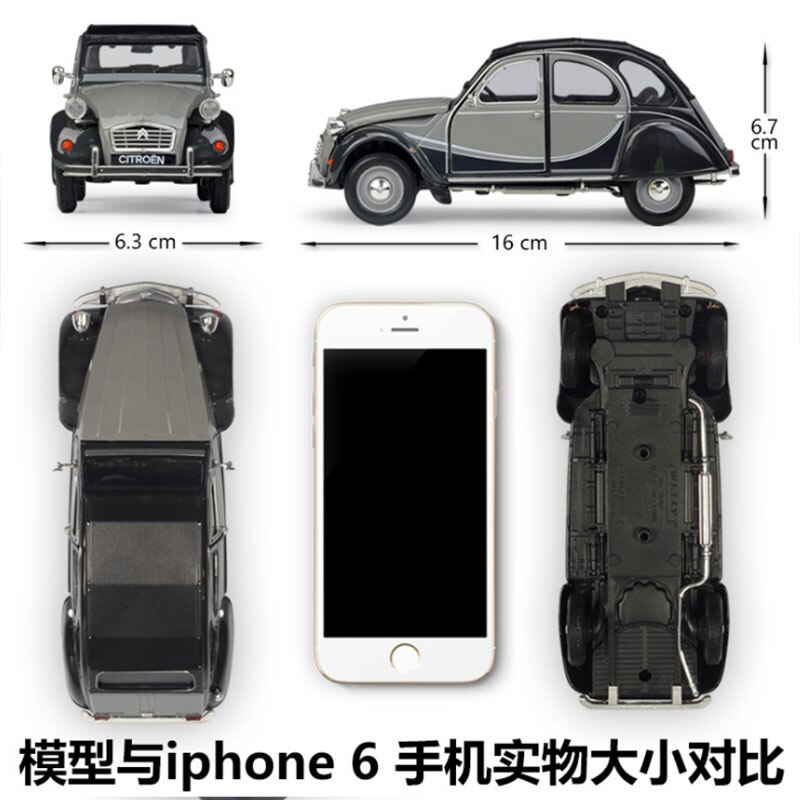 1:24 Scale Metal Alloy Classic Car Diecast Model for CITROEN 2CV 6 Charleston Toy Collection Toy for Kids 1:24 Scale Metal Alloy Classic Car Diecast Model for CITROEN 2CV 6 Charleston Toy Collection Toy for Kids