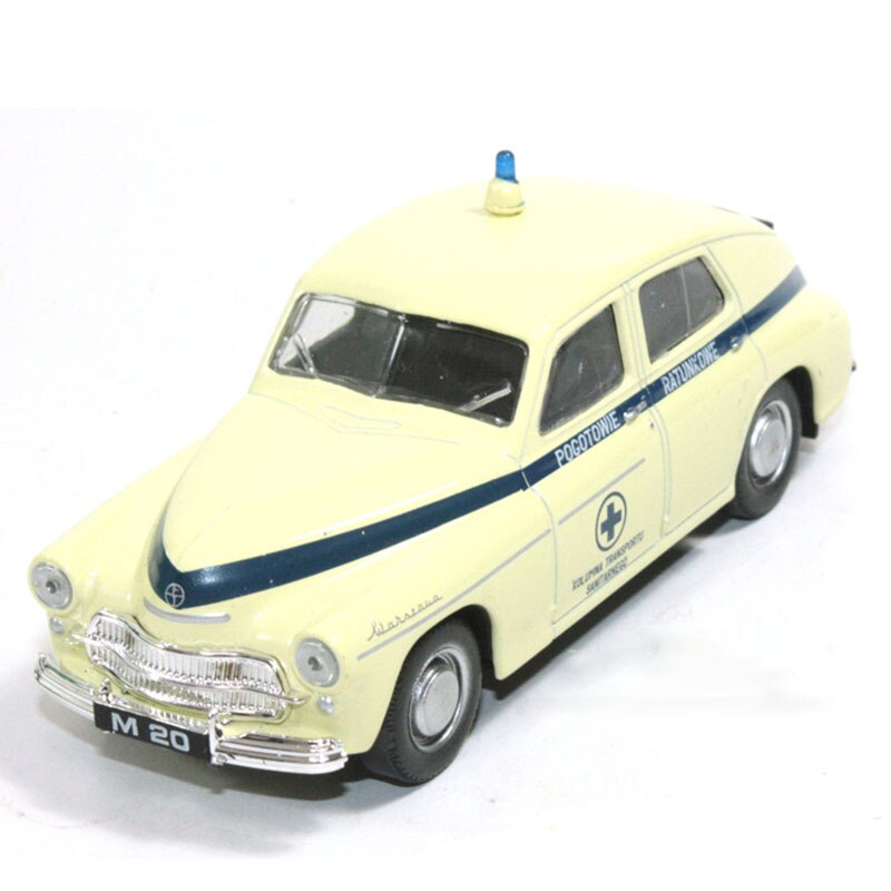 Diecast Alloy Model Car 1/43 for Classic M20 Warsaw warszawa sedan Police Ambulance Car Model Collection Display Toys