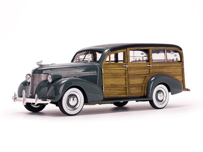 1/18 Scale Alloy Diecast 1939 Chevrolet Woody Surf Wagon Fleetmaster Car model Model Vehicles Toys for fans Collections