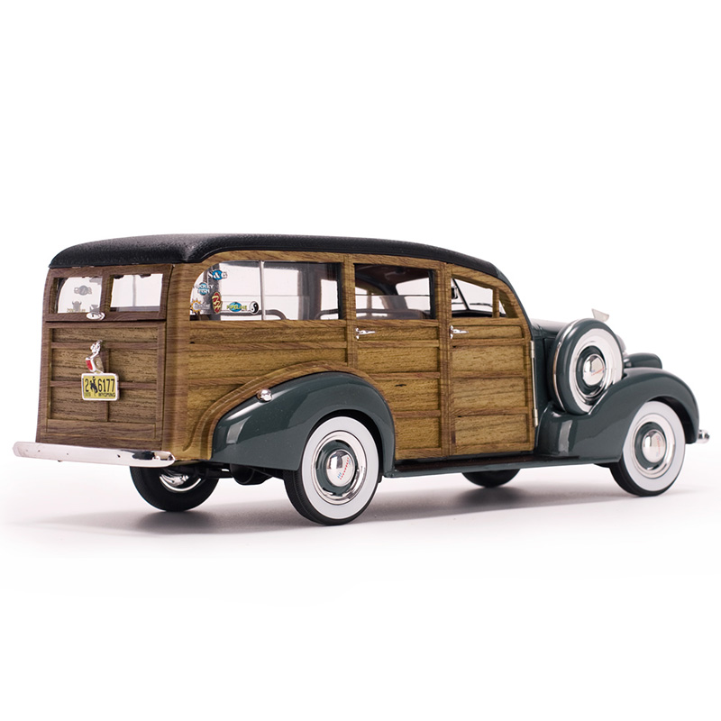 1/18 Scale Alloy Diecast 1939 Chevrolet Woody Surf Wagon Fleetmaster Car model Model Vehicles Toys for fans Collections