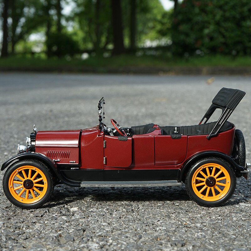 Diecast Car Model Toy 1/18 Scale Metal Alloy Classic Car Model Vintage 1917 REO Six Touring Model For Collection
