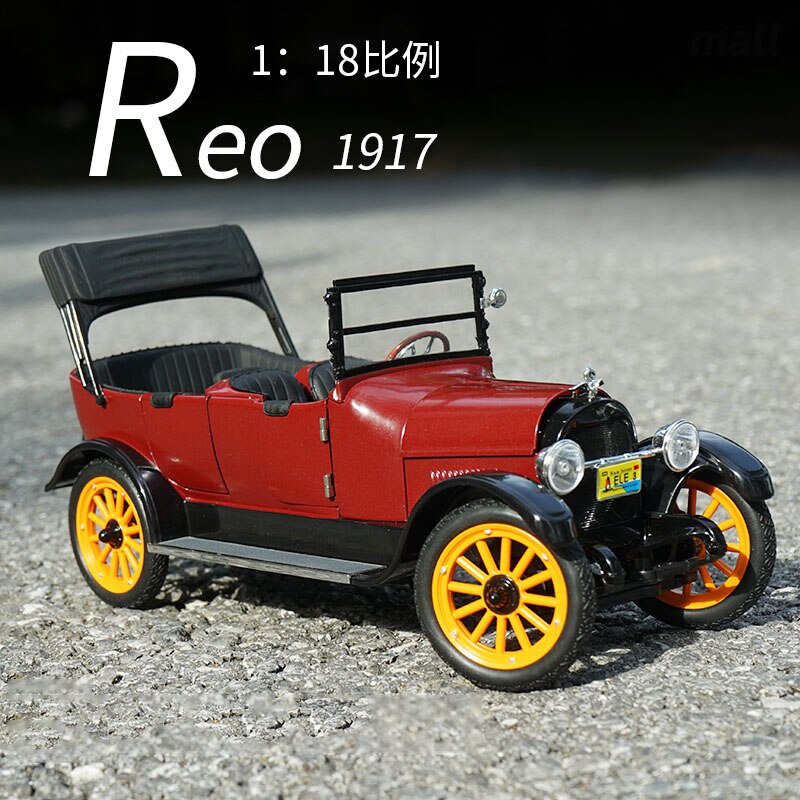 Diecast Car Model Toy 1/18 Scale Metal Alloy Classic Car Model Vintage 1917 REO Six Touring Model For Collection