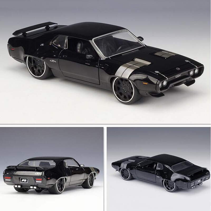 22CM 1:24 Scale Metal Alloy 1972 DOM'S PLYMOUTH GTX Fast Racing Car Model Diecast Vehicles Toy F Children Collection 22CM 1:24 Scale Metal Alloy 1972 DOM'S PLYMOUTH GTX Fast Racing Car Model Diecast Vehicles Toy F Children Collection