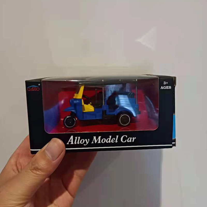 1:43 Scale Metal Alloy Classic Tuk Tuk Bangkok 1980 Tricycle Taxi Car Model Diecast Vehicles Toys For Collection