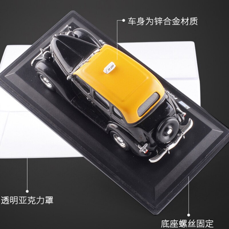 1:43 Scale Ford V8 4-door Montevideo 1950 TAXI Diecast Metal Car Model Toy For Kids Gifts Collection Original Box Static 1:43 Scale Ford V8 4-door Montevideo 1950 TAXI Diecast Metal Car Model Toy For Kids Gifts Collection Original Box Static