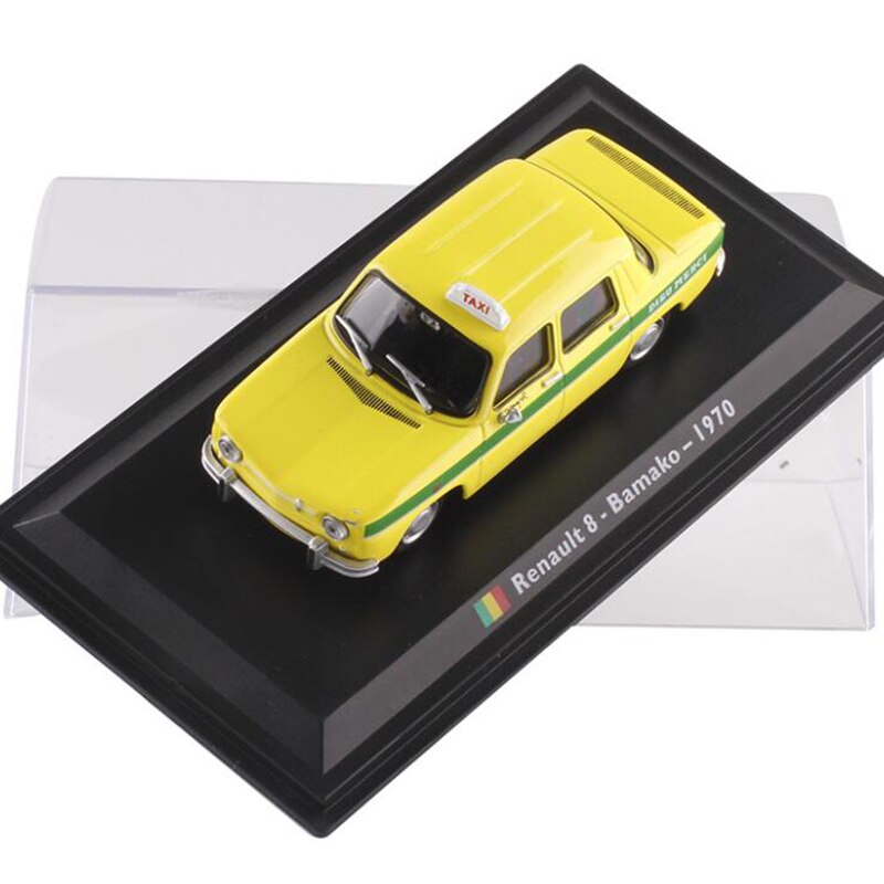 12.6CM 1:43 Scale Metal Alloy Classic Renault 8 Bamako 1970 cab Taxi Car Model Diecast Vehicles Toys For Collection
