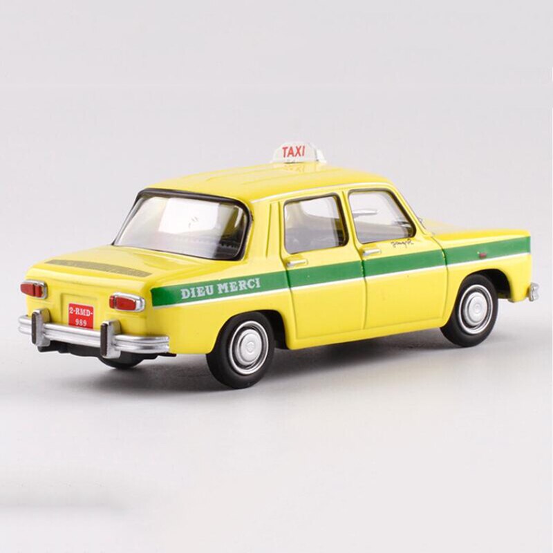12.6CM 1:43 Scale Metal Alloy Classic Renault 8 Bamako 1970 cab Taxi Car Model Diecast Vehicles Toys For Collection