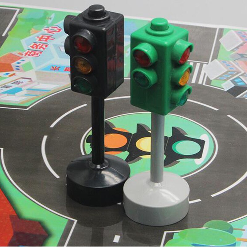 12.5CM Traffice lights model for Auto Car Vehicle Model Toys Scene Model design For Children Kids Training Gifts Collection
