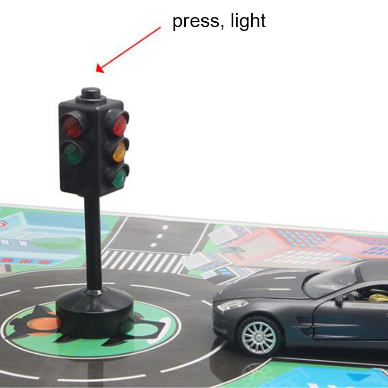 12.5CM Traffice lights model for Auto Car Vehicle Model Toys Scene Model design For Children Kids Training Gifts Collection