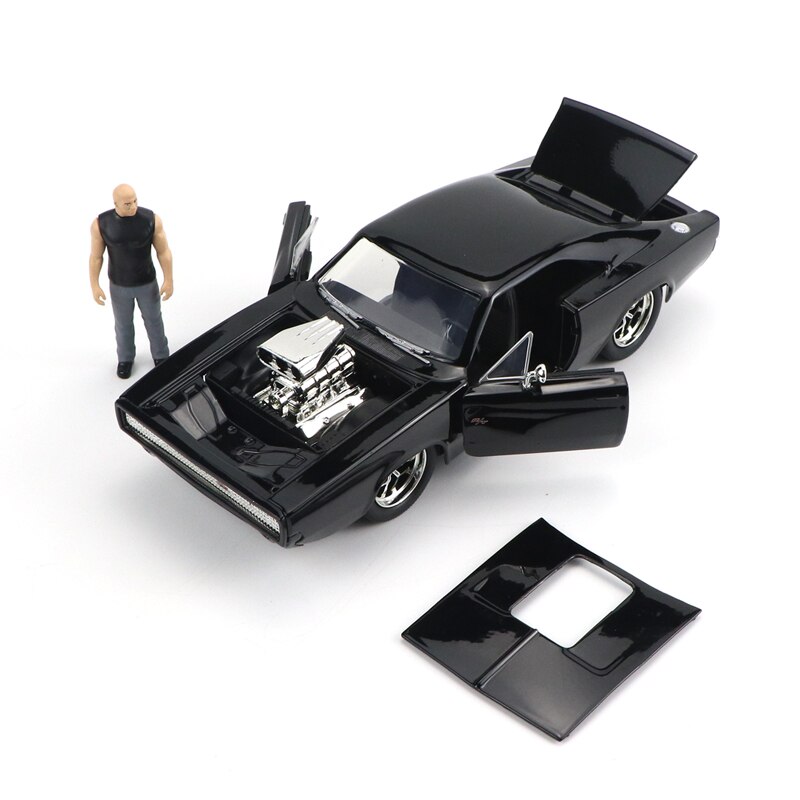 JADA 1:24 Scale Black Metal Alloy Charger R/T Fast 8 Car Model Diecast Vehicles Toys For Children
