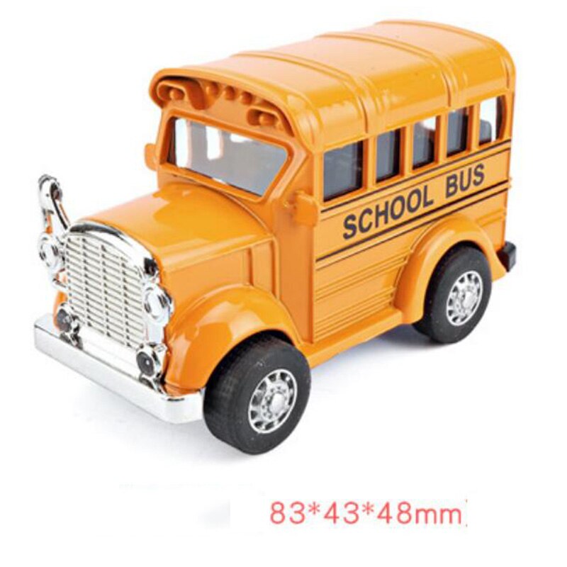 8.3CM 1:36 Scale Toy Car Metal Alloy Q Version Classic School Bus Pull Back Diecasts Vehicles Model Toys F Children Collection