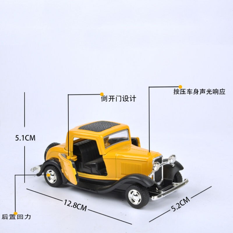 12.8CM 1:32 Scale Metal Alloy High Simulation Classic Ford Car Model Pull back Model Diecast Vehicles Toys F Children or collect 12.8CM 1:32 Scale Metal Alloy High Simulation Classic Ford Car Model Pull back Model Diecast Vehicles Toys F Children or collect