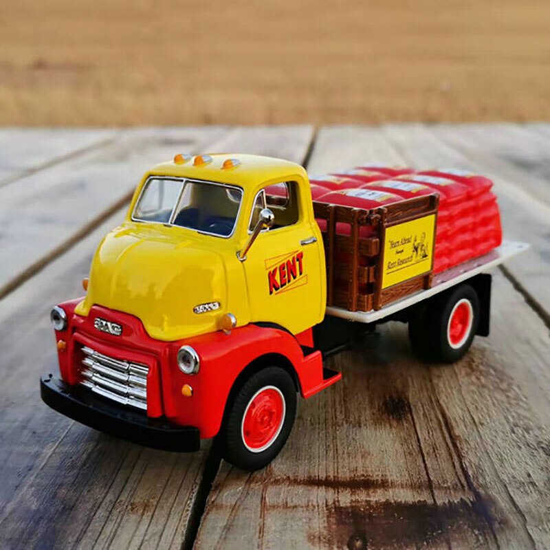 Diecast 1:34 Scale for Classic 1952 GMC KENT Pick Up Half Stake Truck Vehicle Replica Model Collection Decoration Gifts Toys