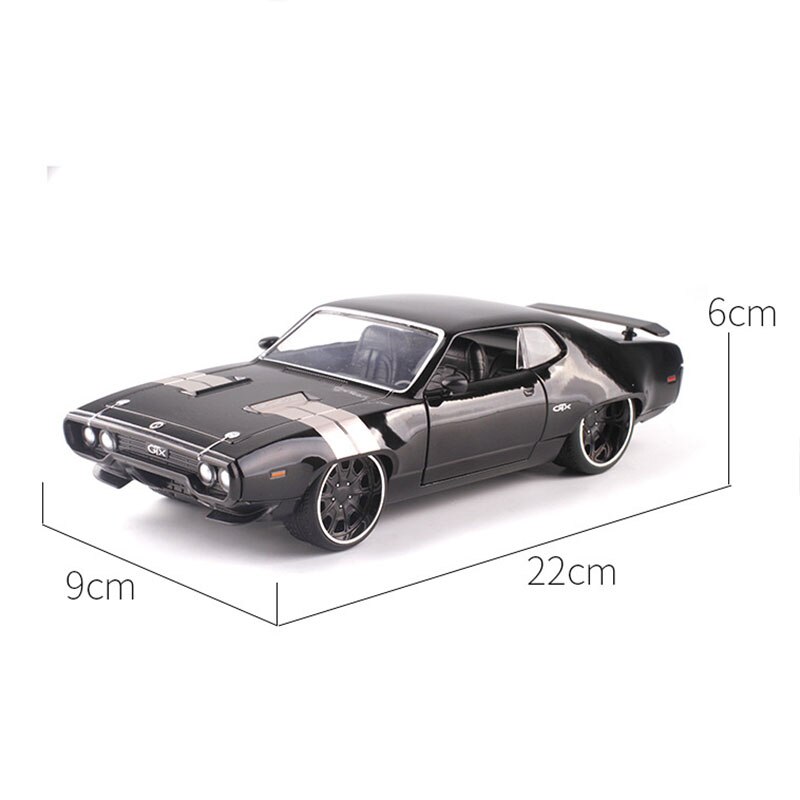 1:24 Scale Metal Alloy Classic High Simulation Car Diecast Model Fast F8 Plymouth GTX Toy Collection Furious8 F Gift