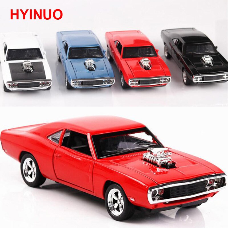 17CM 1:32 Scale 4 Color Metal Alloy 1970 ge Charger Fast car Pull back Model Diecast Vehicles Toys For Children