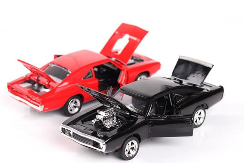 17CM 1:32 Scale 4 Color Metal Alloy 1970 ge Charger Fast car Pull back Model Diecast Vehicles Toys For Children