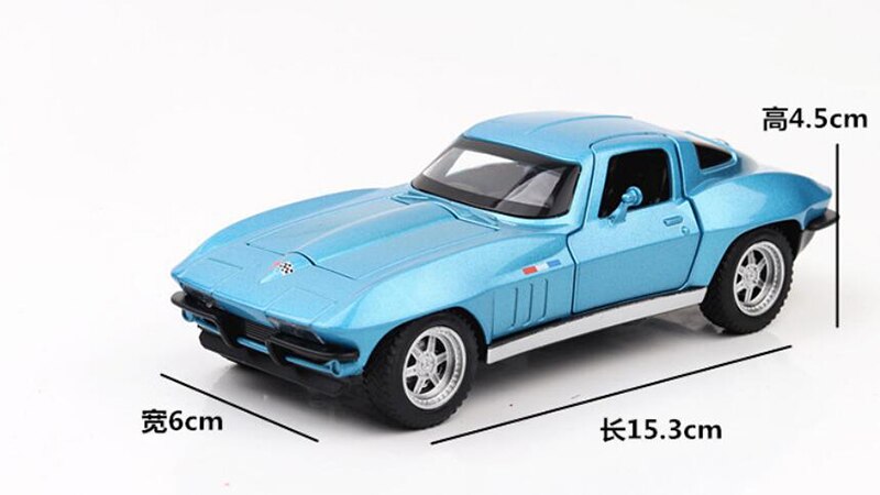 15.3CM 1:32 Scale Blue Color Metal Alloy Chevrolet Corvette C2 Racing Car Pull Back Diecast Vehicles Model Toys For Children 15.3CM 1:32 Scale Blue Color Metal Alloy Chevrolet Corvette C2 Racing Car Pull Back Diecast Vehicles Model Toys For Children