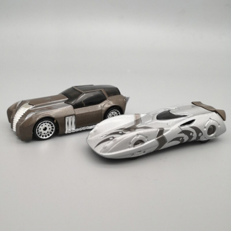 2pcs/set 1/64 scale classic spyder racing car model with pictorial vehicles diecast miniature model collection collective gifts