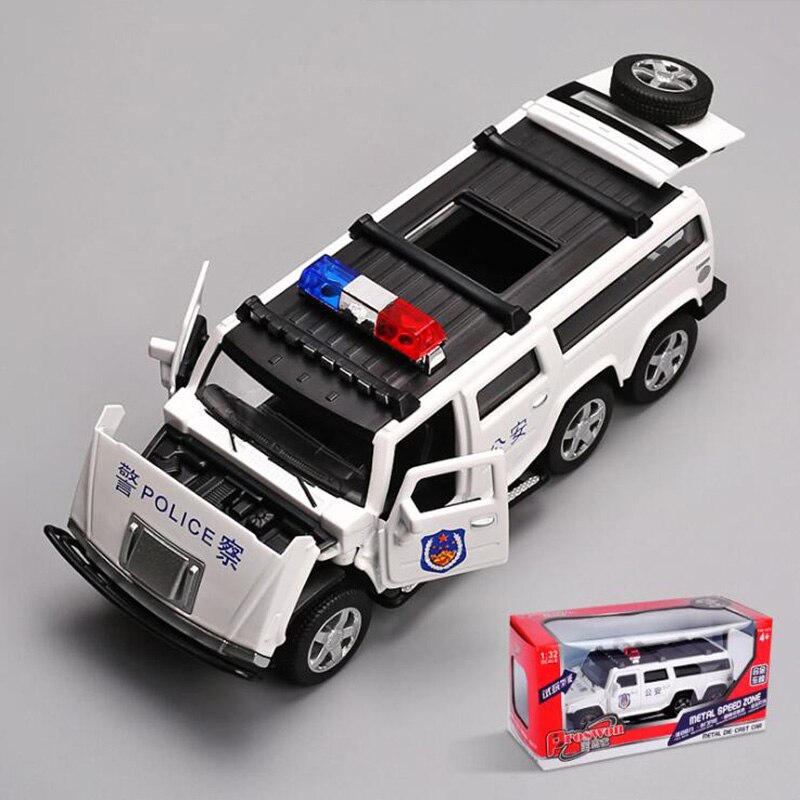 17CM 1:32 Scale Metal Alloy Classic Police Hummer SUV Off Road Auto Car Model Pull back Model Diecast Vehicles Toys F Children 17CM 1:32 Scale Metal Alloy Classic Police Hummer SUV Off Road Auto Car Model Pull back Model Diecast Vehicles Toys F Children