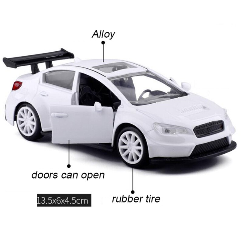 13.5CM 1:32 Scale Metal Alloy Subaru WRX ST1 Fast Racing Car Model Diecast Vehicles Toys For Children Collection 13.5CM 1:32 Scale Metal Alloy Subaru WRX ST1 Fast Racing Car Model Diecast Vehicles Toys For Children Collection