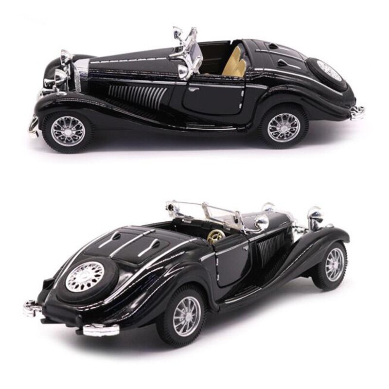 Black Color 1:28 Scale 16.8CM Metal Alloy Diecasts 500K Classic Pull Back 1936 car Model Vehicles Model Toys For Kids Collection Black Color 1:28 Scale 16.8CM Metal Alloy Diecasts 500K Classic Pull Back 1936 car Model Vehicles Model Toys For Kids Collection