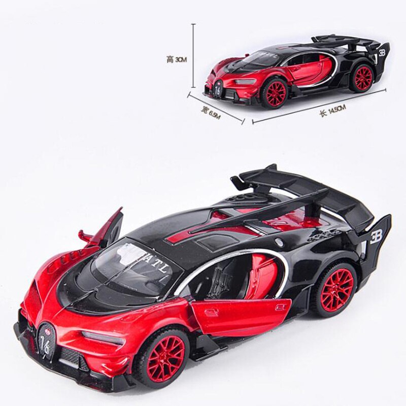 14.5CM 1:32 Scale Metal Alloy Bugatti Veyron GT Auto Car Model Auto Car Model Pull back Model Diecast Vehicles Toys F Children