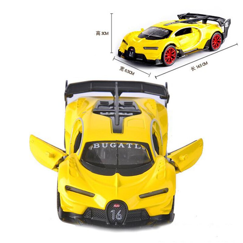 14.5CM 1:32 Scale Metal Alloy Bugatti Veyron GT Auto Car Model Auto Car Model Pull back Model Diecast Vehicles Toys F Children