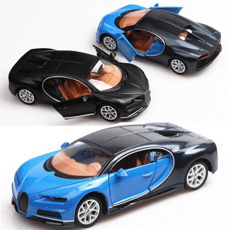 1/36 Scale Toy Car Bugatti Chiron Metal Alloy Sports Car Diecasts Vehicles Model Miniature Toys For Children Kids Collection