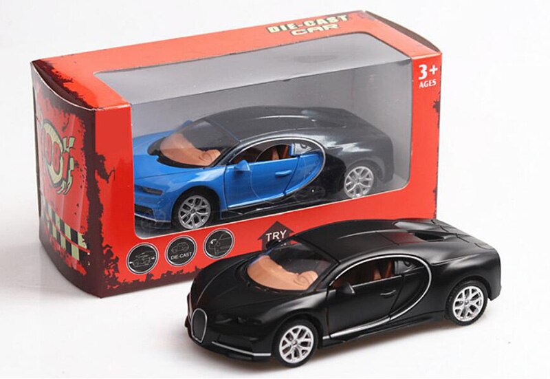 1/36 Scale Toy Car Bugatti Chiron Metal Alloy Sports Car Diecasts Vehicles Model Miniature Toys For Children Kids Collection