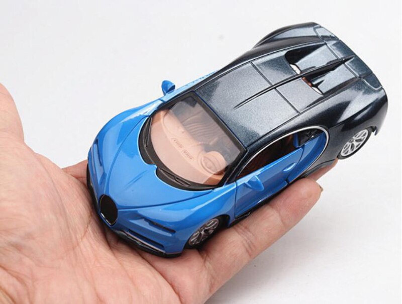 1/36 Scale Toy Car Bugatti Chiron Metal Alloy Sports Car Diecasts Vehicles Model Miniature Toys For Children Kids Collection