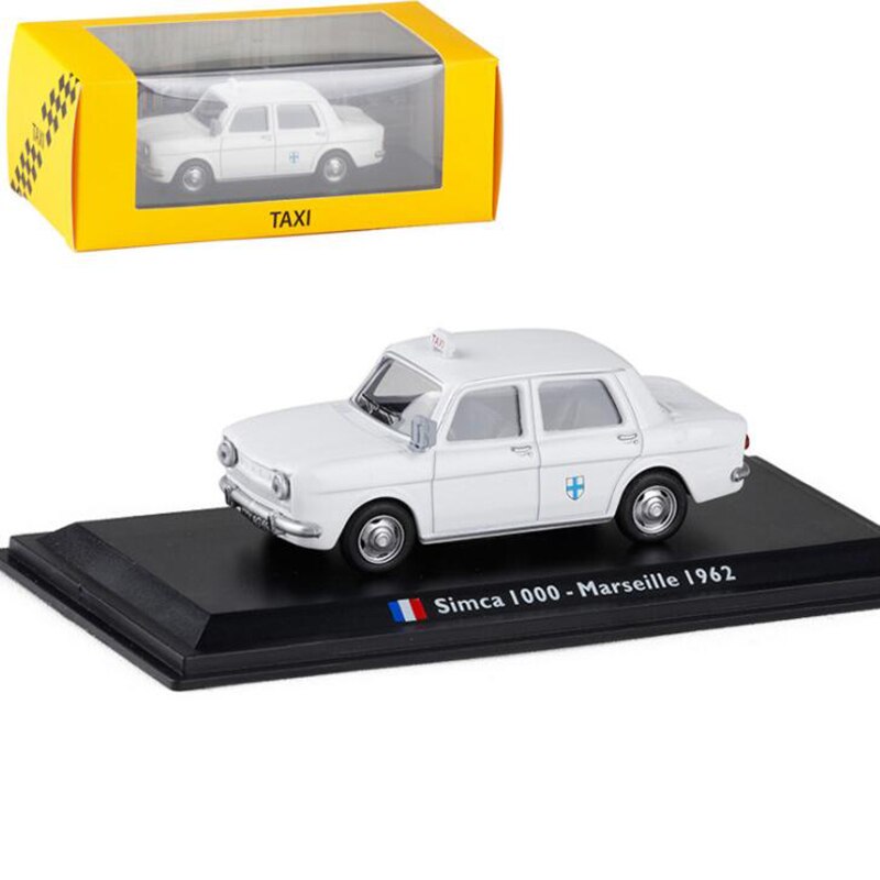White color 1:43 Scale Metal Alloy Classic SIMCA 1000 Marseille 1962 cab Taxi Car Model Diecast Vehicles Toys Collection White color 1:43 Scale Metal Alloy Classic SIMCA 1000 Marseille 1962 cab Taxi Car Model Diecast Vehicles Toys Collection