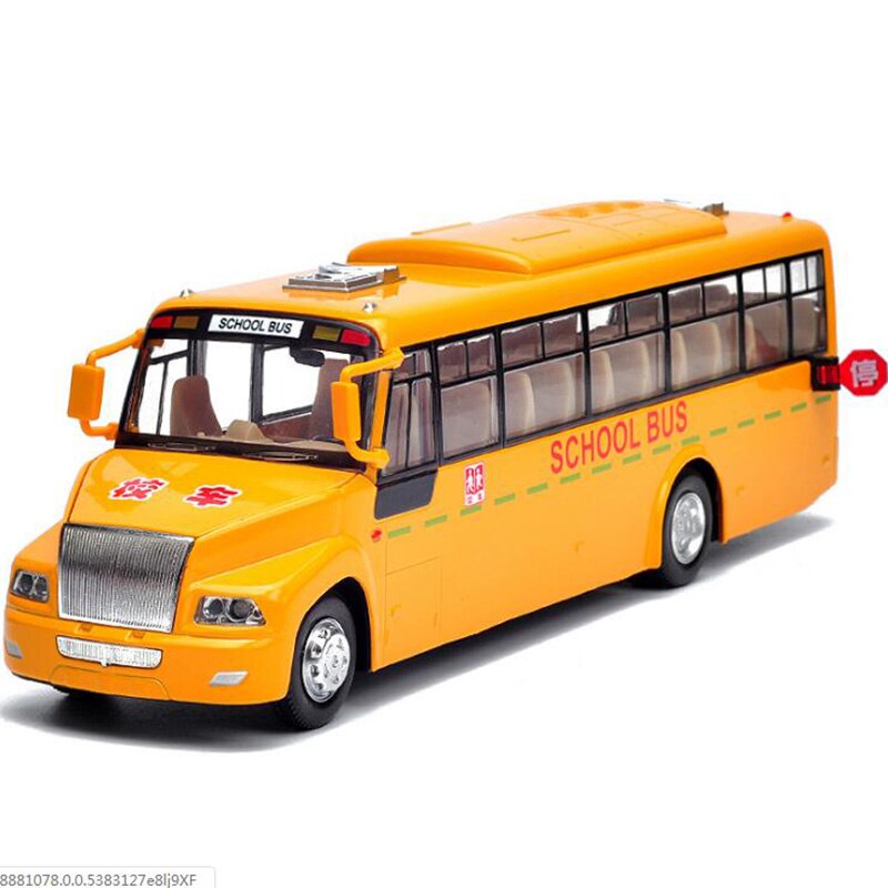 23.8CM 1:50 Scale Diecast Train School Bus Car Truck Model Vehicle Model Pull Back For Collection With Sound and Light Gift 23.8CM 1:50 Scale Diecast Train School Bus Car Truck Model Vehicle Model Pull Back For Collection With Sound and Light Gift