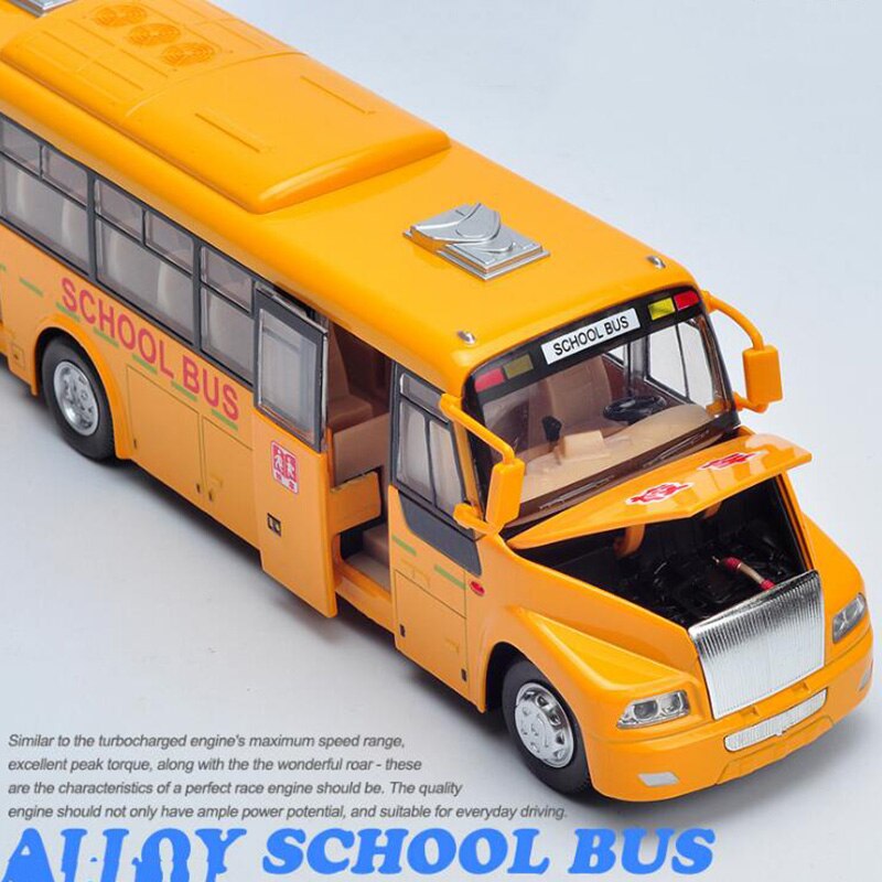 23.8CM 1:50 Scale Diecast Train School Bus Car Truck Model Vehicle Model Pull Back For Collection With Sound and Light Gift 23.8CM 1:50 Scale Diecast Train School Bus Car Truck Model Vehicle Model Pull Back For Collection With Sound and Light Gift