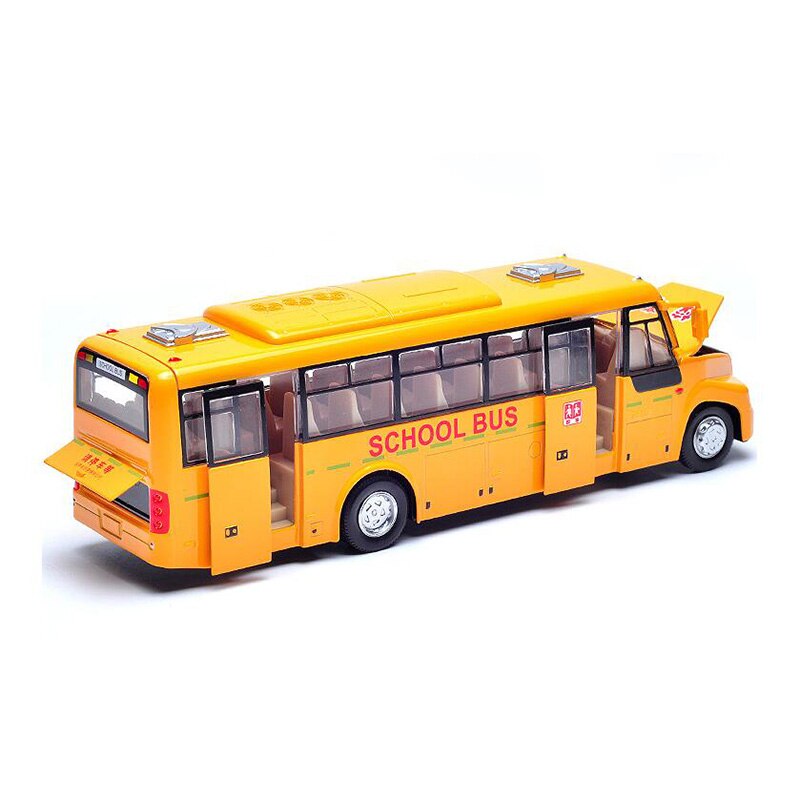 23.8CM 1:50 Scale Diecast Train School Bus Car Truck Model Vehicle Model Pull Back For Collection With Sound and Light Gift 23.8CM 1:50 Scale Diecast Train School Bus Car Truck Model Vehicle Model Pull Back For Collection With Sound and Light Gift