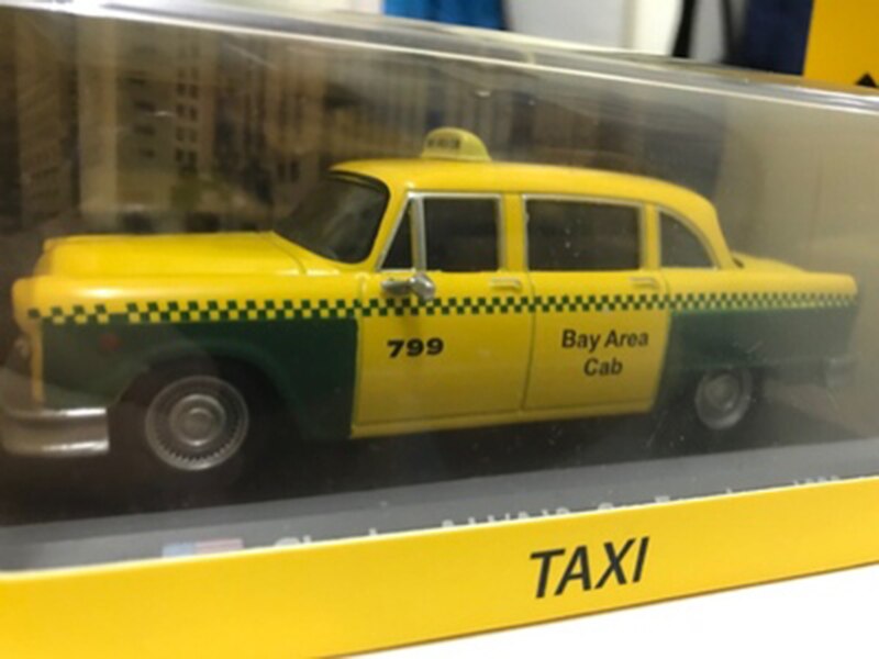 12CM 1:43 Scale Metal Alloy Classic Checker A11/A12 San Francisco 1980 Taxi Car Model Diecast Vehicles Toys For Collection
