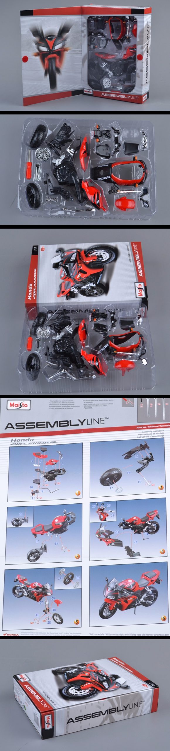 Maisto CBR1000RR Motorcycle Model Kit 1:12 scale metal Assembly DIY Motorcycle Bike Model Kit Toy For Gift Collection