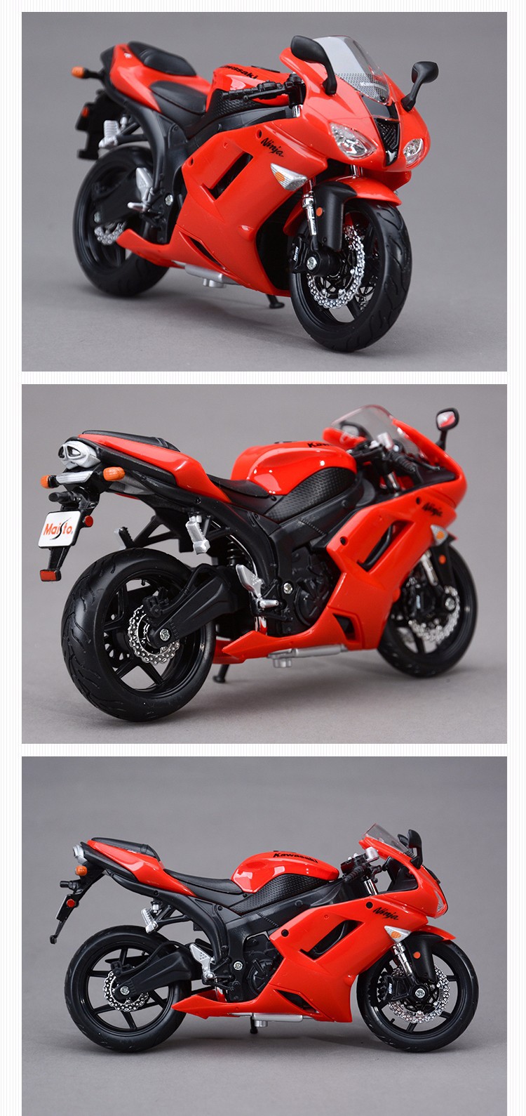 MAISTO KWSK Ninja ZX6R Red ZX-6R motorcycle 1:12 scale Motorcycle Diecast Metal Bike Miniature Race Toy For Gift Collection