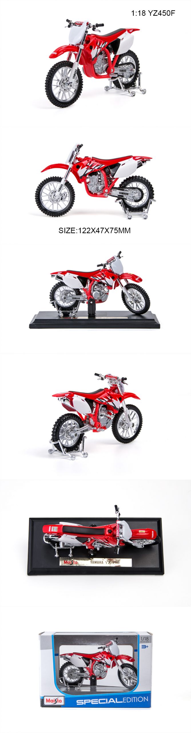 Maisto 1:18 Motorcycle 2008 YZF-R6 2006 FJR 1300 YZ450F Metal Diecast Models Motor Bike Miniature Race Toy For Gift Collection Maisto 1:18 Motorcycle 2008 YZF-R6 2006 FJR 1300 YZ450F Metal Diecast Models Motor Bike Miniature Race Toy For Gift Collection