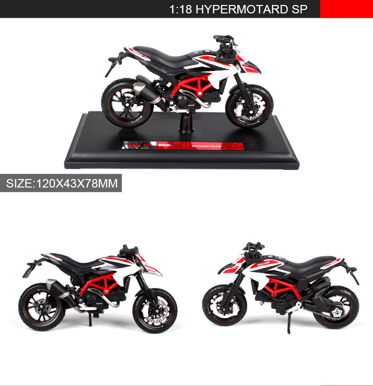 Maisto 1:18 Motorcycle Models Diavel HYPERMOTARD SP SPORT 1000 Race Model Bike Base Diecast Children Toy For Gift Collection Maisto 1:18 Motorcycle Models Diavel HYPERMOTARD SP SPORT 1000 Race Model Bike Base Diecast Children Toy For Gift Collection