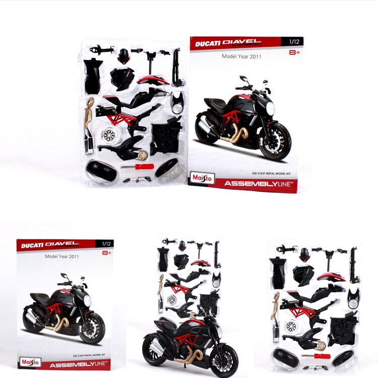MAISTO Ducati 1199 696 Motorcycle Model Kit 1:12 scale metal Assembly DIY Motorcycle Bike Model Kit Toy For Gift Collection